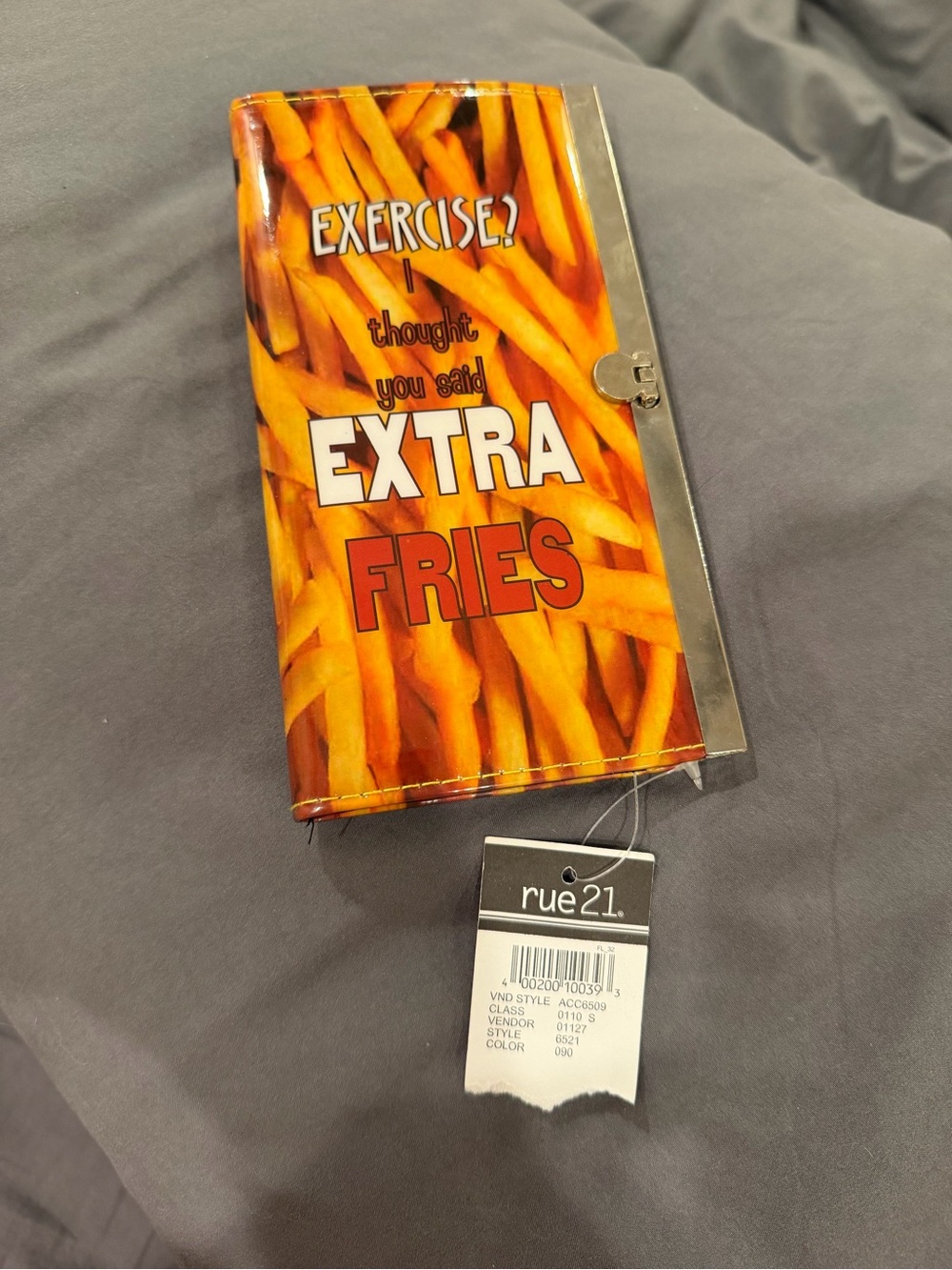 Rue21 Orange French Fries Print Wallet
